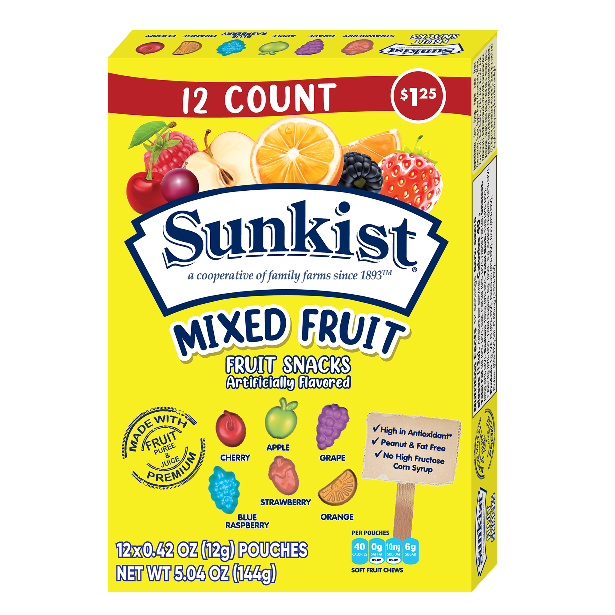1123 sunkist mixed fruit 12 ct