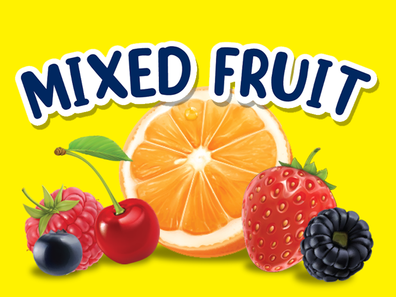 mixed fruit flavor card