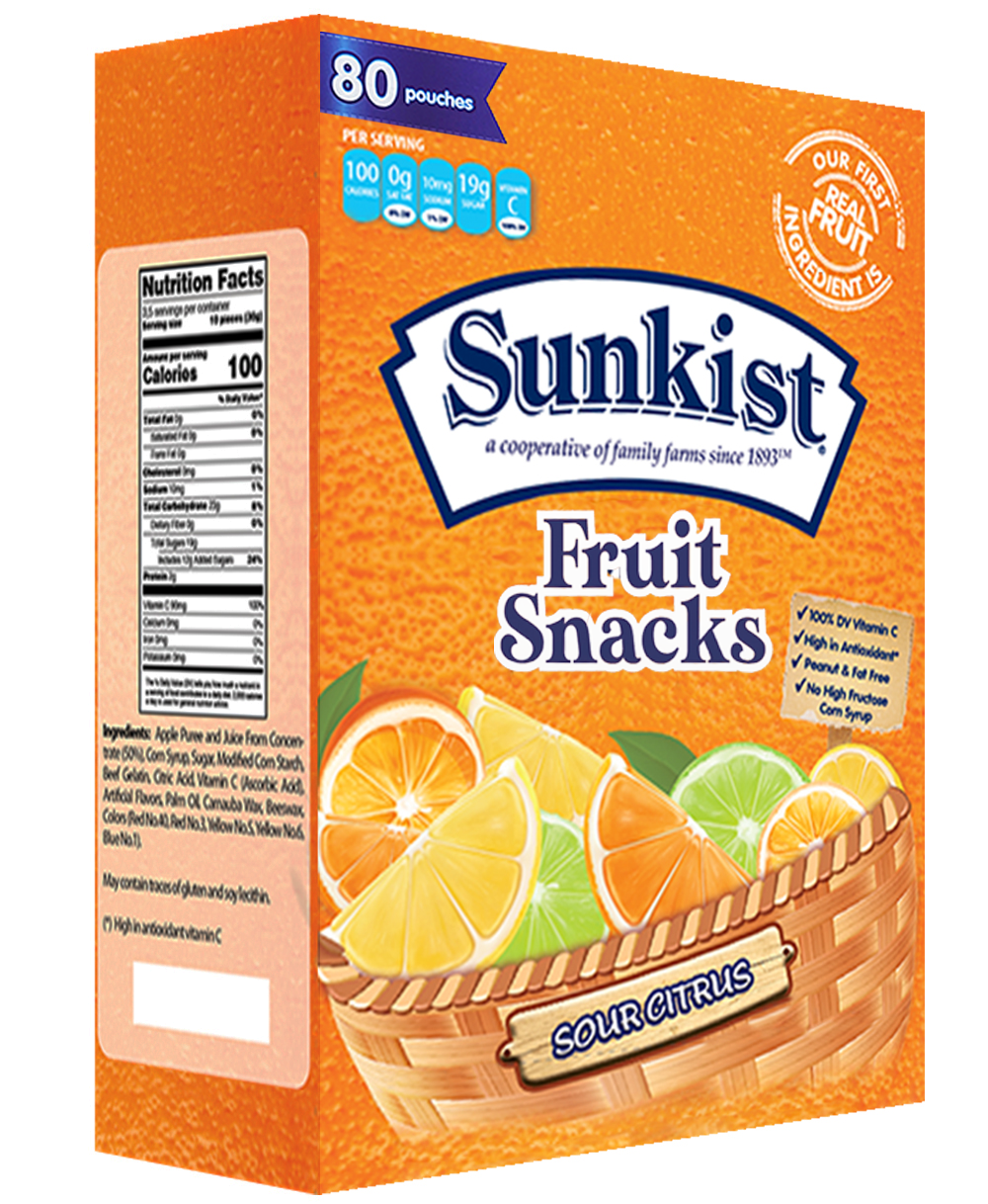 sour citrus 80 ct fruit snacks